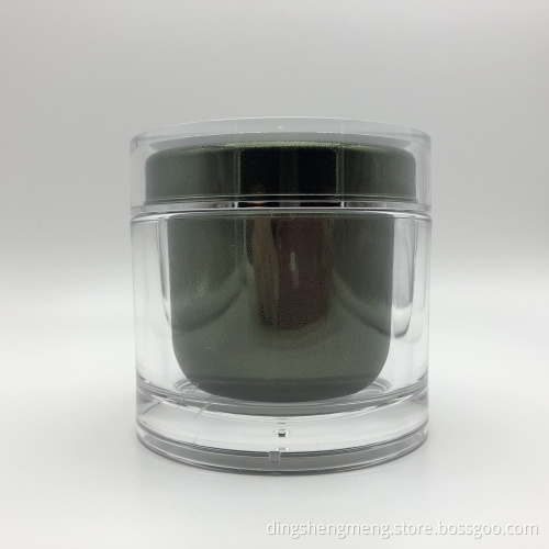 CONTENEUR ACRYLIQUE VERT 200G EMBALLAGE COSMETIQUE LOQ MOQ IMPRIME